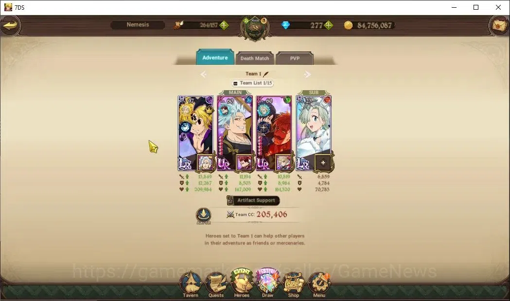 The Seven Deadly Sins: Grand Cross Accounts Global|1,8M CC|130 LS 277 DM|2 LR+6 UR|Brunhild,El image 8