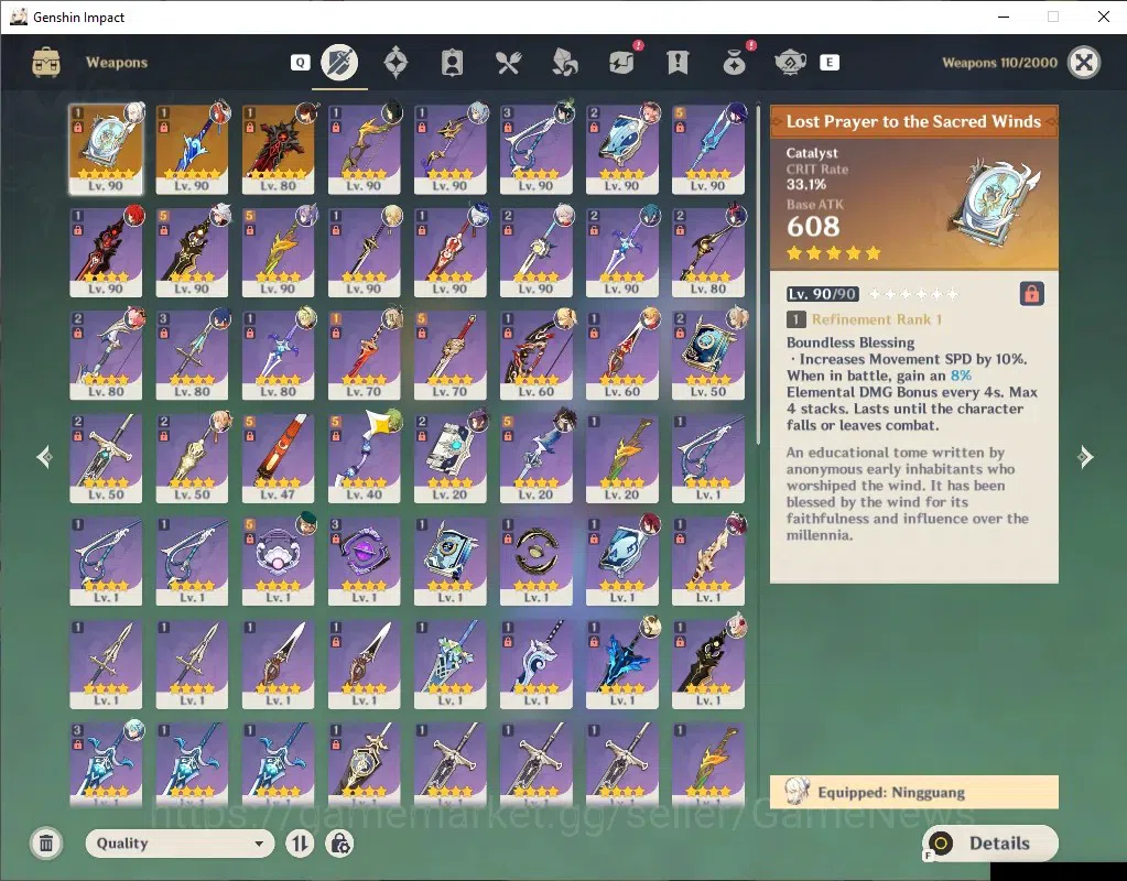 Genshin Impact Accounts Others Asia|AR 57|Free HSR|10 Limited 3(*5 Weapon)|Nilou 4