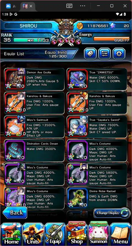 Grand Summoners Accounts GLOBAL|Ascend 13|Shirou Emiya(TW),Chloe(TW),Summer image 3