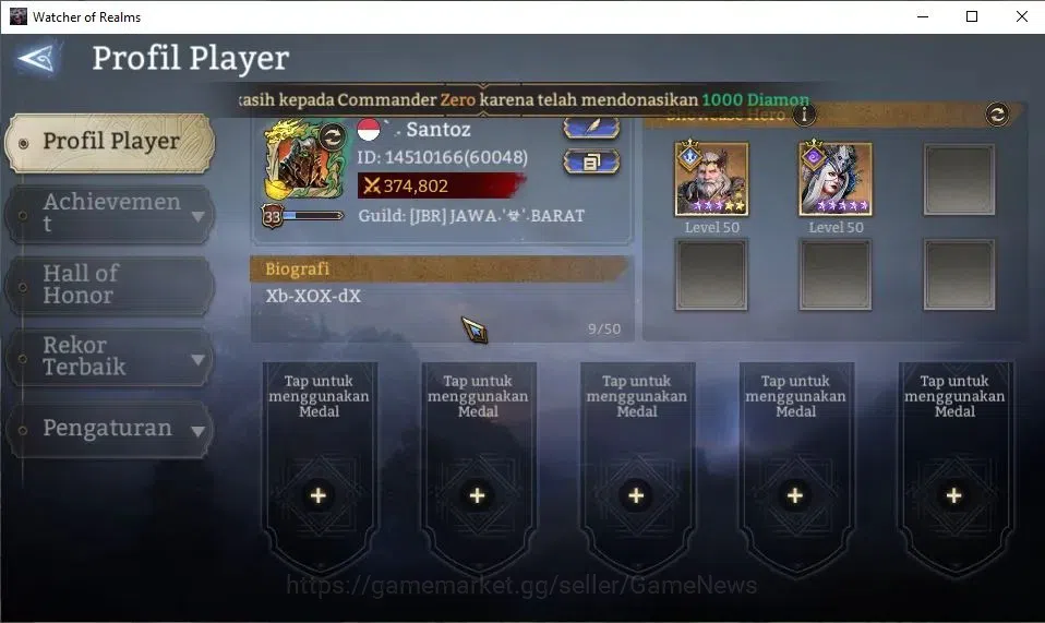 Watcher of Realms Accounts GLOBAL 60x|Lv 33|374K Power|2 Lord[Morrigan,King H image 2
