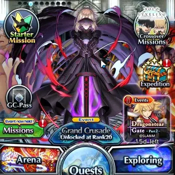 Grand Summoners Accounts Mid-Game Global|Rank 4|9 Ascend+2 TW|Chloe,Saber Alter)+TW Paladin Roy,Menas,S