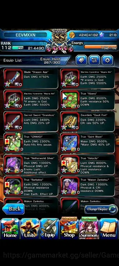 Grand Summoners Accounts Global|2 Sp Art|Rank 112|34 Ascend+15 TW|(Inumuta, image 14