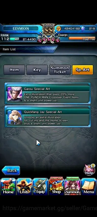 Grand Summoners Accounts Global|2 Sp Art|Rank 112|34 Ascend+15 TW|(Inumuta, image 2