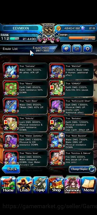 Grand Summoners Accounts Global|2 Sp Art|Rank 112|34 Ascend+15 TW|(Inumuta, image 7