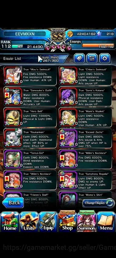 Grand Summoners Accounts Global|2 Sp Art|Rank 112|34 Ascend+15 TW|(Inumuta, image 8