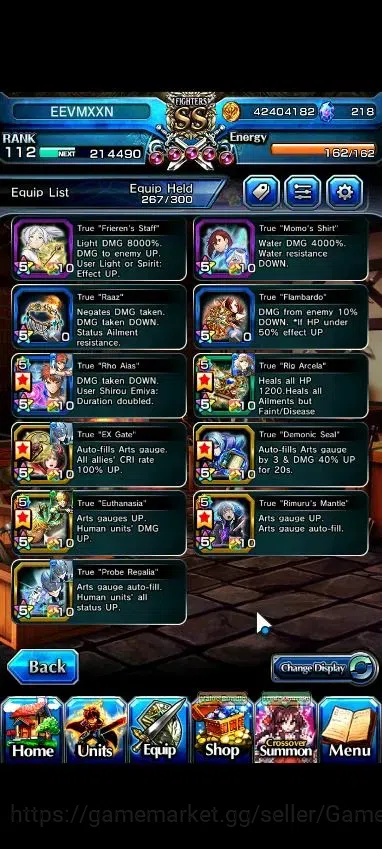 Grand Summoners Accounts Global|2 Sp Art|Rank 112|34 Ascend+15 TW|(Inumuta, image 9