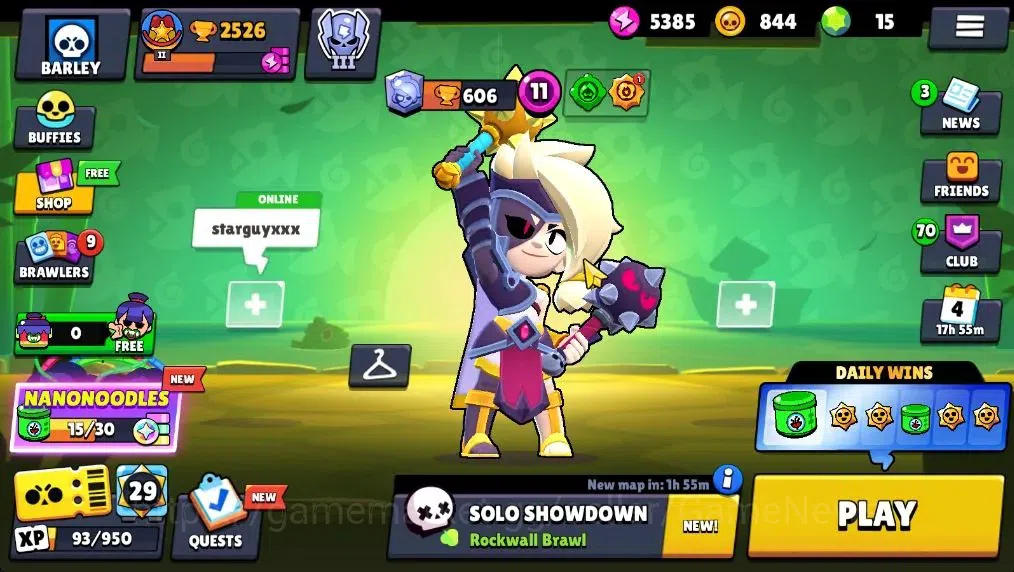 Brawl Stars Accounts 2526 Trophy|25 Brawler 4 Max (Nita,Edgar,Mandy,Lumi)|1 Legend(Mecha Edgar),1 Mythic(Gridiron Ortis),7 1