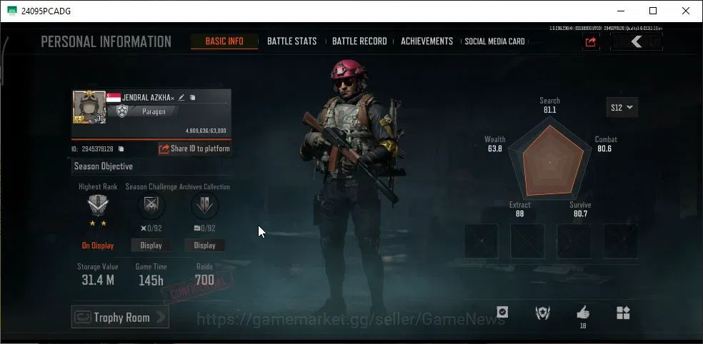 Arena Breakout Accounts [MOBILE] Lv30|SV 31M|CV 25M|Royal Guard Set|AKS74U image 2