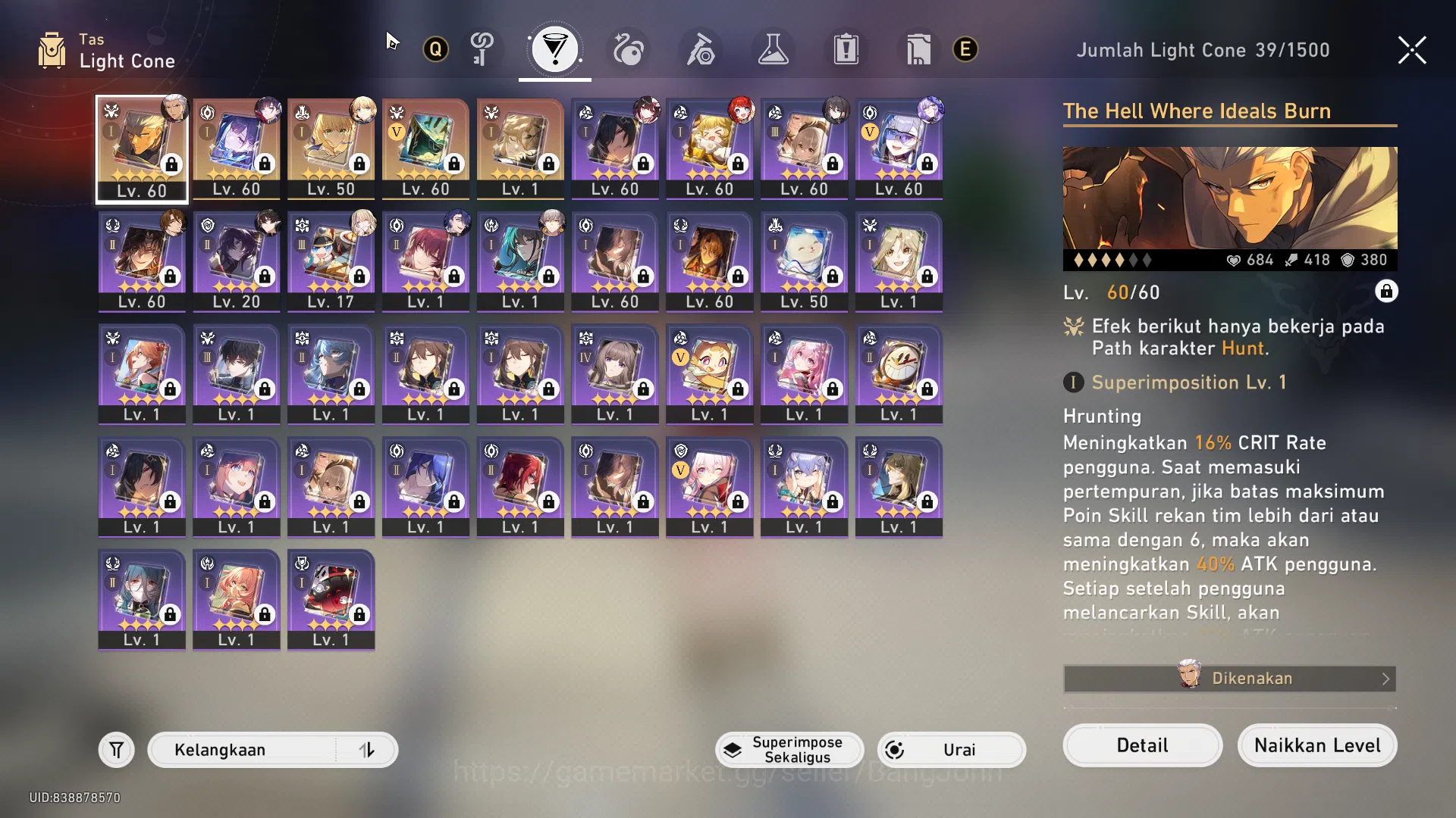Honkai Star Rail Accounts ASIA | TL 50 | MC Male | Archer Sign, Saber Sign, image 5