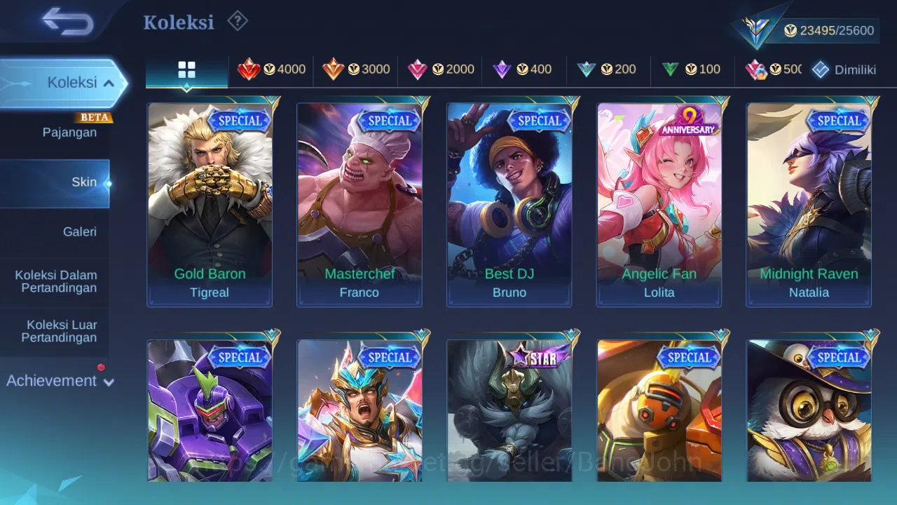 Mobile Legends: Bang Bang Accounts Hero 96 Skin 94 | Prime Granger | Seiya Badang | B image 4