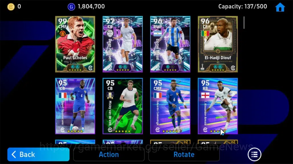 eFootball Accounts Android|Epic Paul Scholes,El-Hadji Diouf,Show Time image 5