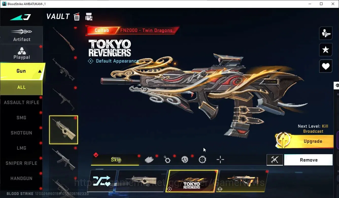 Blood Strike Accounts ASIA|MELEE Talon Knife-Sactum+Collab TOKRAV FN2000 image 10