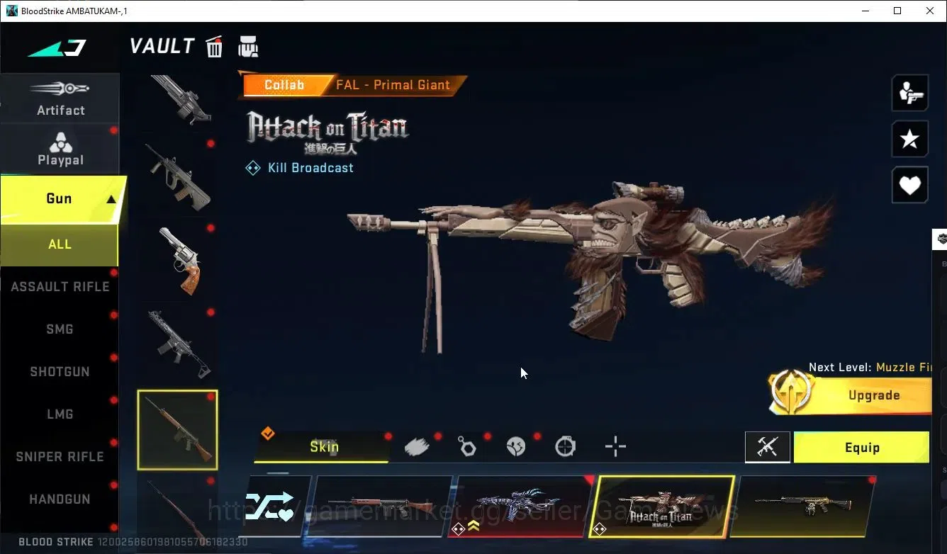 Blood Strike Accounts ASIA|MELEE Talon Knife-Sactum+Collab TOKRAV FN2000 image 9
