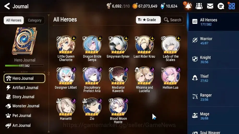 Epic Seven Accounts High-End GLOBAL Verif|13 ML(LOT Scales,Harsetti,RnL,Zio,etc)+Estelle,Setsuka,AB Fumyr,Etc|10k Sky 6