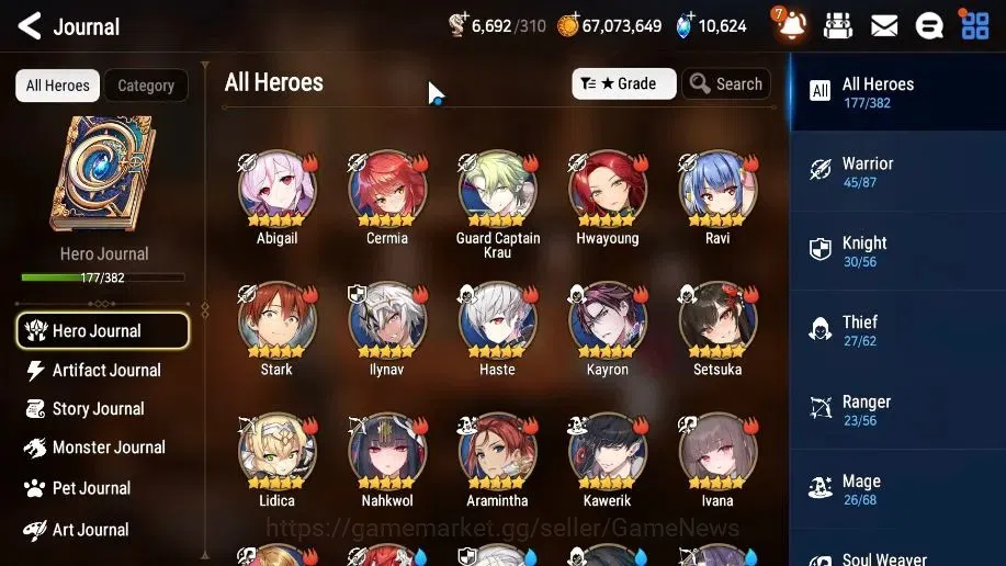 Epic Seven Accounts High-End GLOBAL Verif|13 ML(LOT Scales,Harsetti,RnL,Zio,etc)+Estelle,Setsuka,AB Fumyr,Etc|10k Sky 7