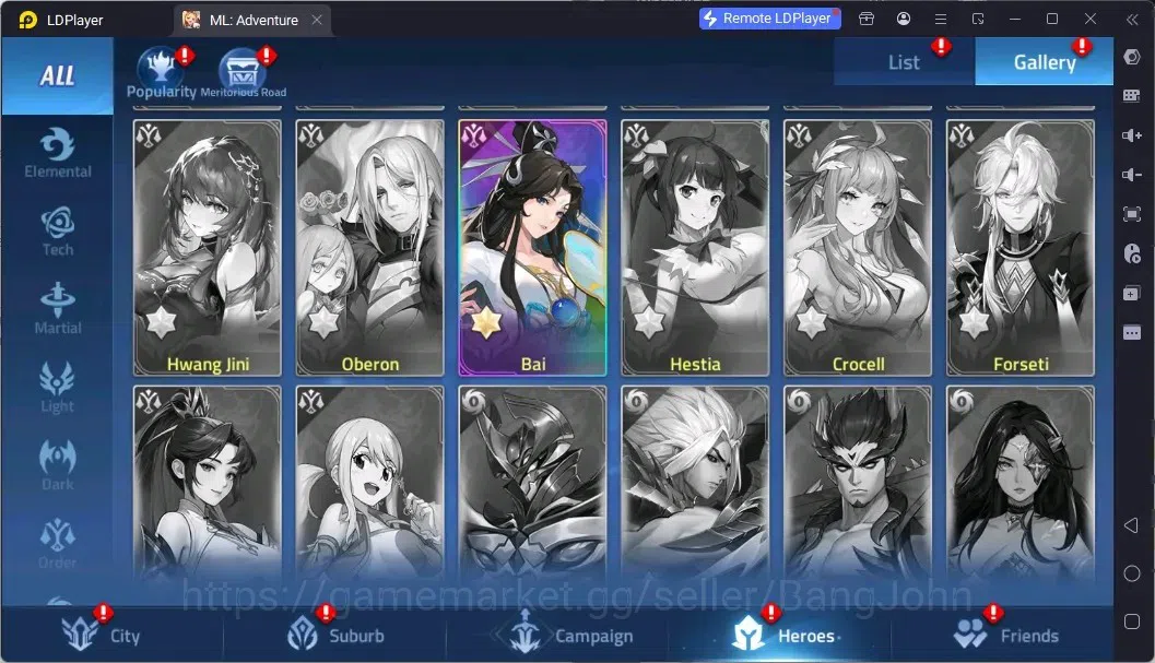 Mobile Legends: Adventure Accounts Global |LV 40|464K Power|VIP 4|Camp 24-22|Hero 57|63,965 Diamond|23 16