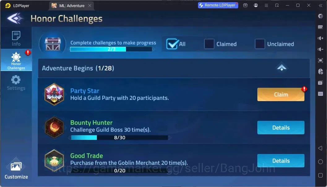Mobile Legends: Adventure Accounts Global |LV 40|464K Power|VIP 4|Camp 24-22|Hero 57|63,965 Diamond|23 3