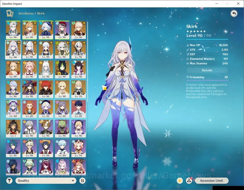 Genshin Impact Accounts ASIA|AR 60|21K Primo|Prem team[Zibai,Skirk,Neuvil, image 11