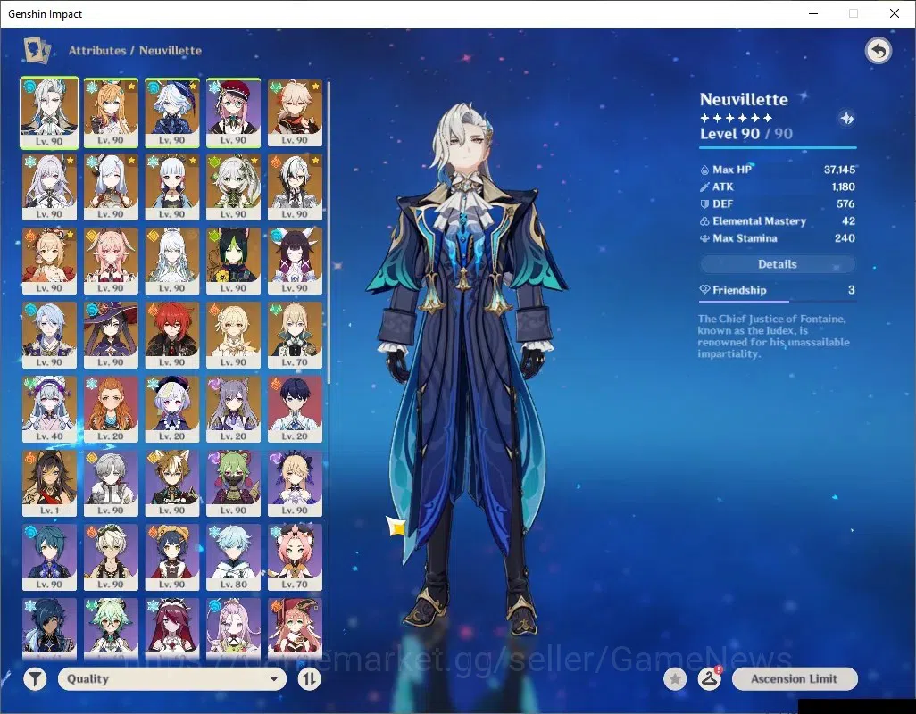 Genshin Impact Accounts ASIA|AR 60|21K Primo|Prem team[Zibai,Skirk,Neuvil, image 7