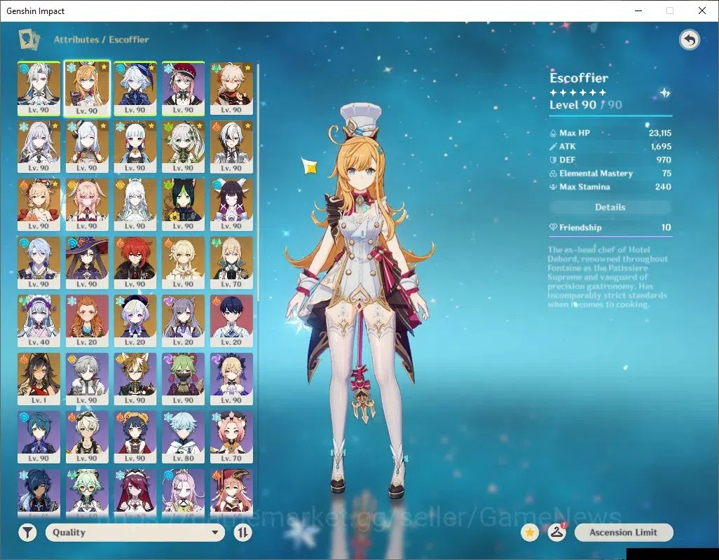 Genshin Impact Accounts ASIA|AR 60|21K Primo|Prem team[Zibai,Skirk,Neuvil, image 8