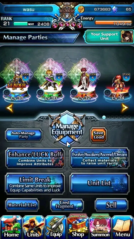 Grand Summoners Accounts End-Game Global|Rank 21|65 cc|3 Ascend + 1 TW| Choi Jong-In+True Weapon, War Hero Fen, Sainted Garb 2