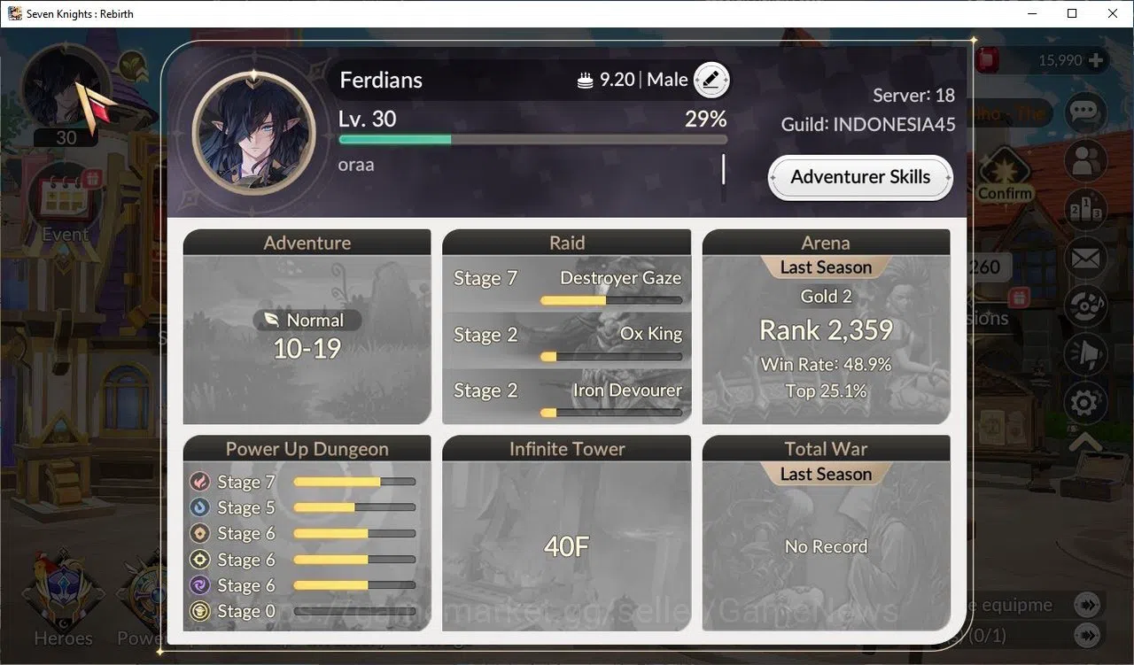 Seven Knights Re:Birth Accounts [Re:BIRTH] Global3000xxx|8 Legendary + 15K Ruby|Te image 4