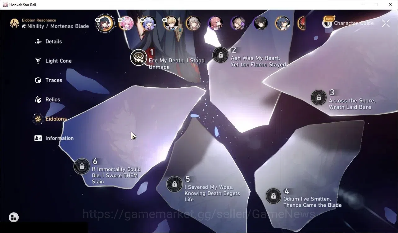 Honkai Star Rail Accounts Others Asia|TL 61|4 Limited|Mortenax Blade E1,Cyrene,Robin,Yunli|3 Standard|Female 5