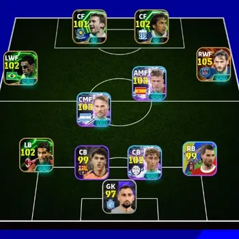 eFootball Accounts Others Android|PW 3151|K. Kvaratskhella BigT,Dani Olmo ShowT,Dean Huijsen ShowT,Rul Costa Epic,Raul