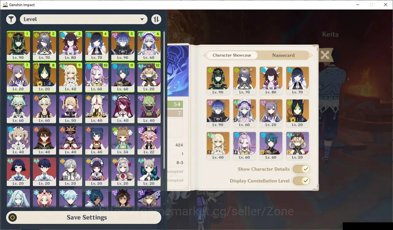 Genshin Impact Accounts Others ASIA|AR 54|5 Limited+1(*5Wpn)|PremTeam Nefer(Nefer, Lauma, Columbina, Yelan, Flins)|Low 2