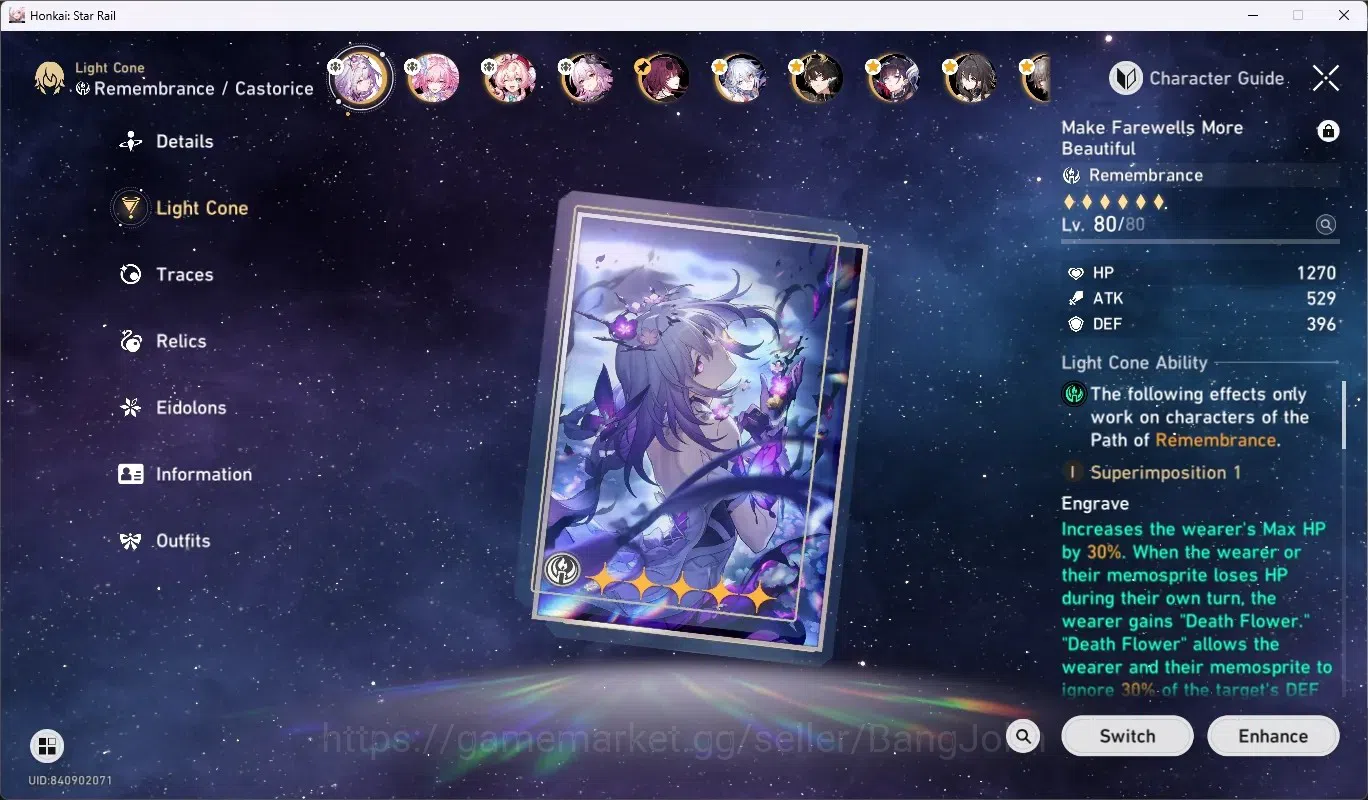 Honkai Star Rail Accounts ASIA|TL 70|15(Castorice,Hyacine,Evernight,YaoGuang image 3