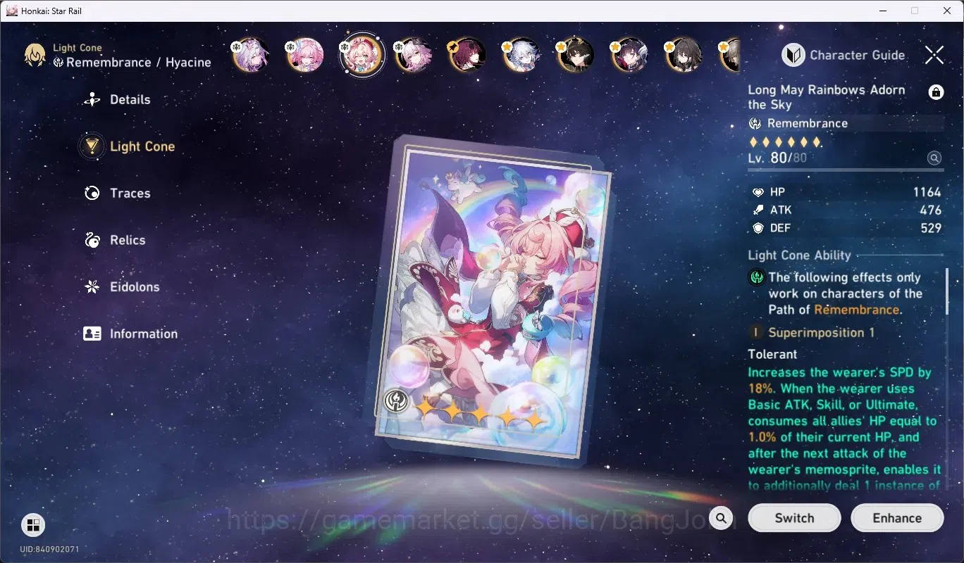 Honkai Star Rail Accounts ASIA|TL 70|15(Castorice,Hyacine,Evernight,YaoGuang image 4