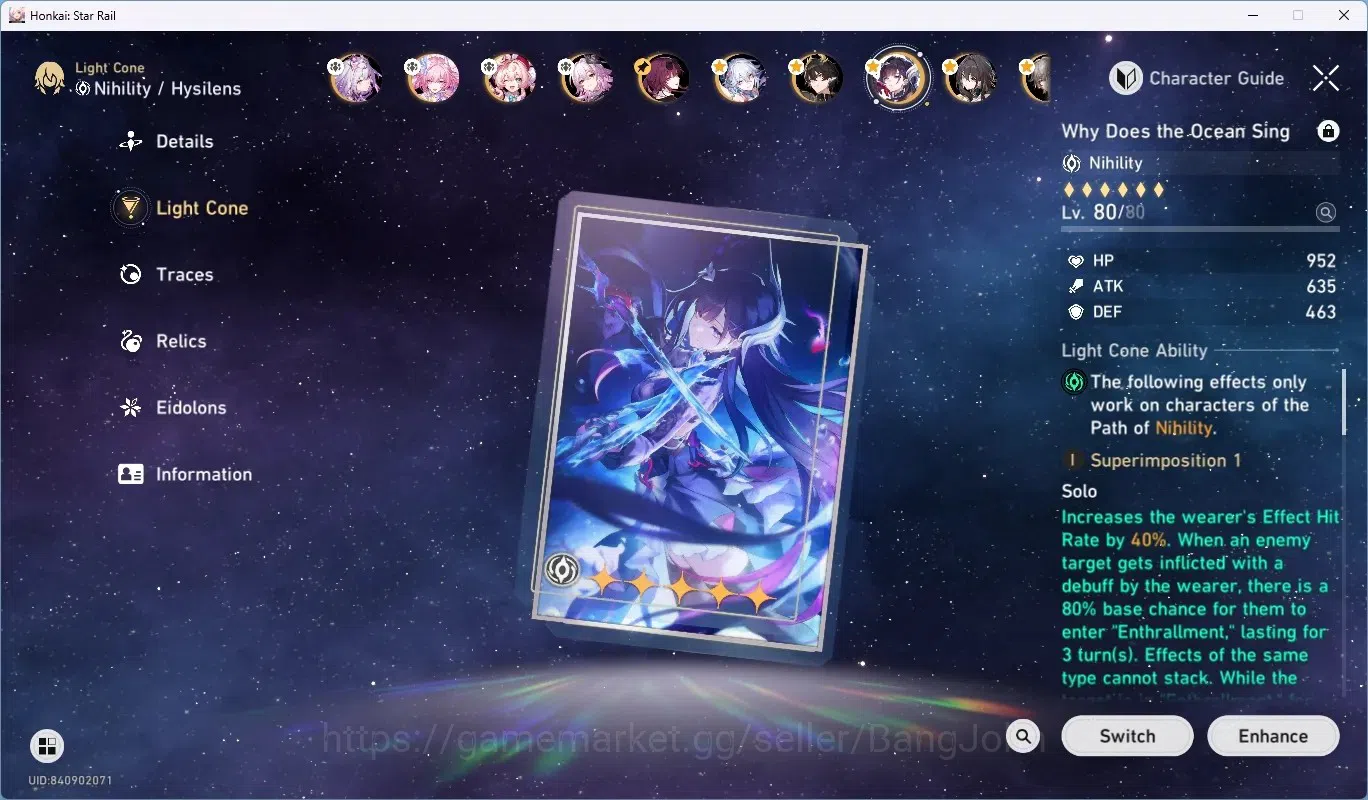 Honkai Star Rail Accounts ASIA|TL 70|15(Castorice,Hyacine,Evernight,YaoGuang image 9