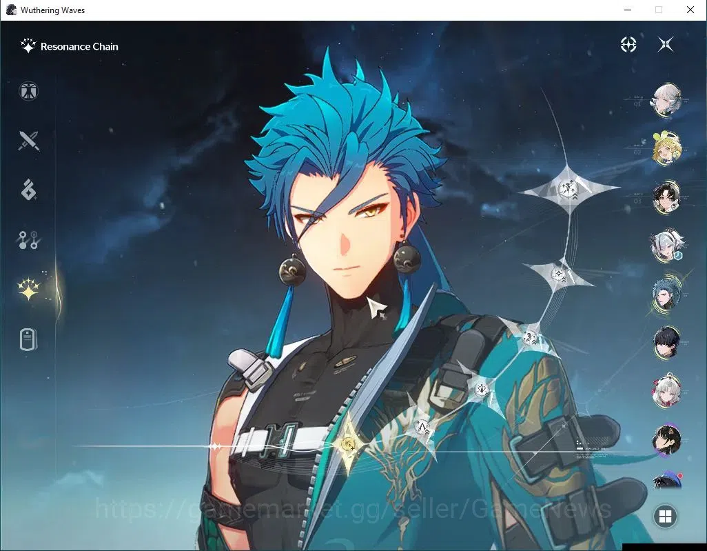 Wuthering Waves Accounts Others SEA|UL 42|3 Limited| Jinshi R1+Signature,Jiyan,Carlotta | Data Bank Lv 20 | MC Male | Log 3