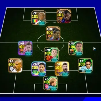 eFootball Accounts Legends & Iconic Players Android|4 Big Time(Ronaldinho,Rivaldo,Frank Rijkaard,R Carlos)|15 Epic