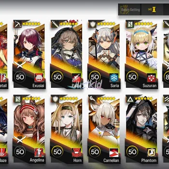 Arknights Accounts Starter ARKNIGHTS GLOBAL STARTERMID 14*6 , 4 LIMITED WANG,NEARL ALTER,W,LING