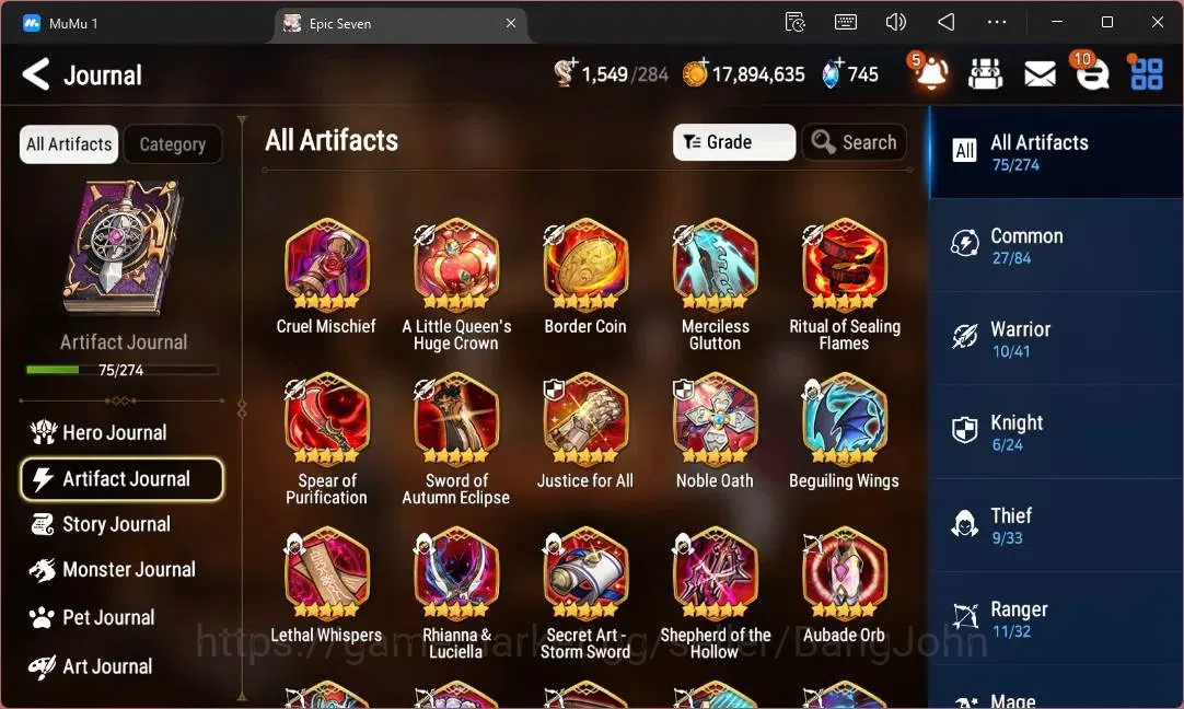 Epic Seven Accounts Limited Hero Global Unverif | 6 ML(LOT Scales, A Tywin, SOT Snow, C Pavel, A Vildred, H Lua)|PoH ON|SS 8