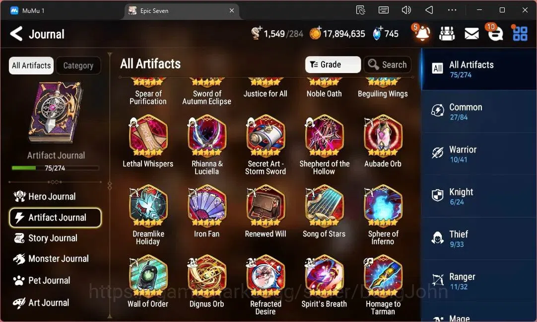Epic Seven Accounts Limited Hero Global Unverif | 6 ML(LOT Scales, A Tywin, SOT Snow, C Pavel, A Vildred, H Lua)|PoH ON|SS 9