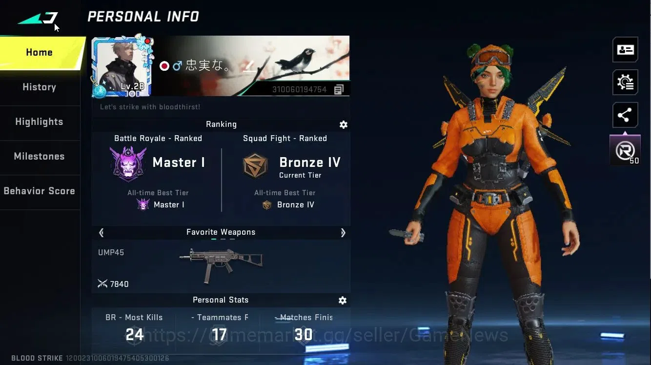 Blood Strike Accounts ASIA|Collab 7DS(AK47,M700-Elizabeth)+TR[MCX]|2 UL[ image 2