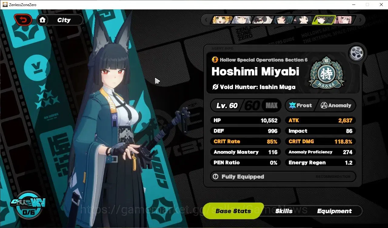 Zenless Zone Zero Accounts ASIA|Free HSR+GI|IK 57|9 Limited,2 Prem Team[(Miya image 18