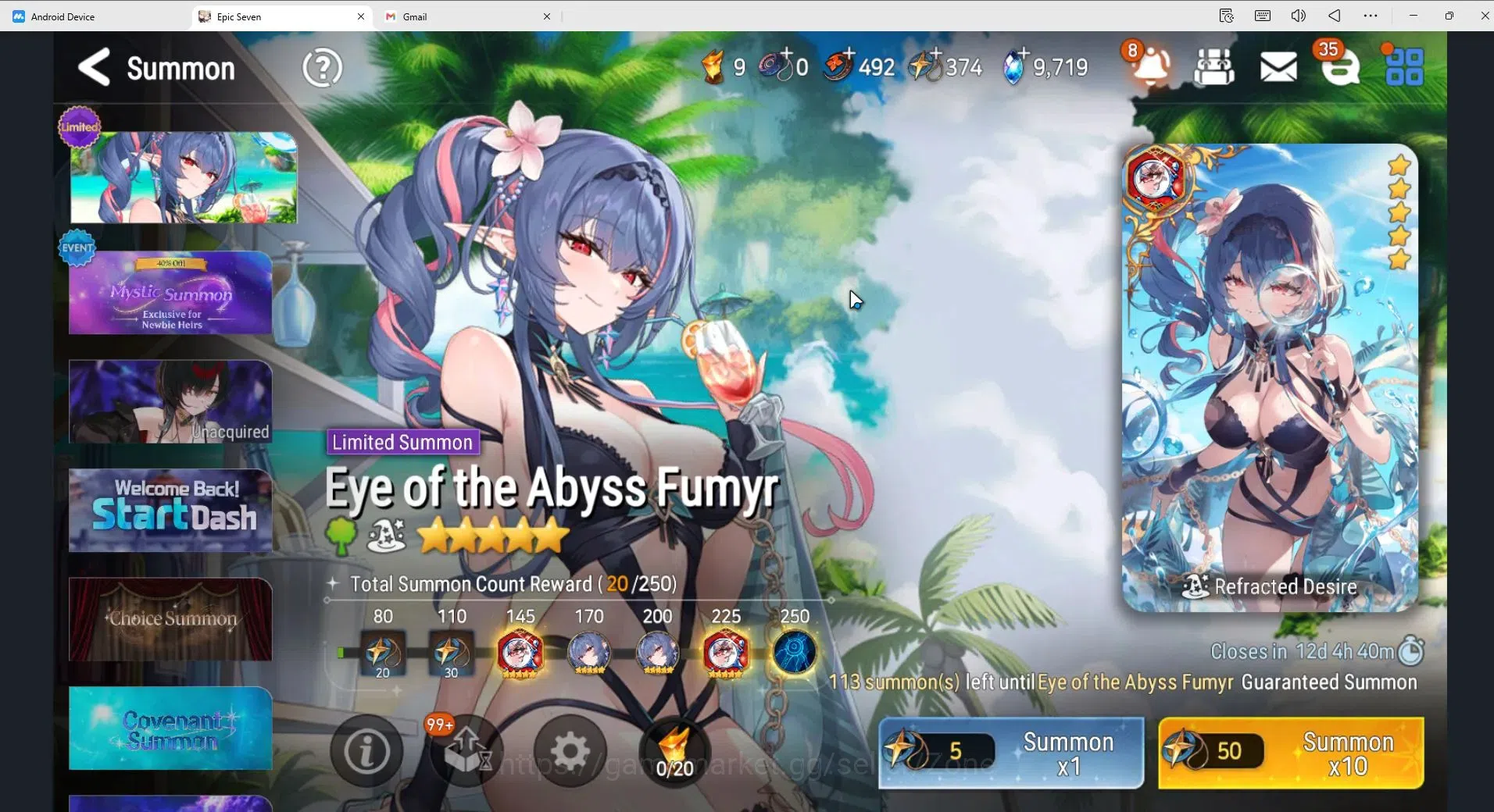 Epic Seven Accounts High-End Global|10ML (Zio, Arby, Fumyr, AElena, SECeline Etc.)|PoH+Bless ON|492 CB, 374 MM|SS 9.7K|Stove 13