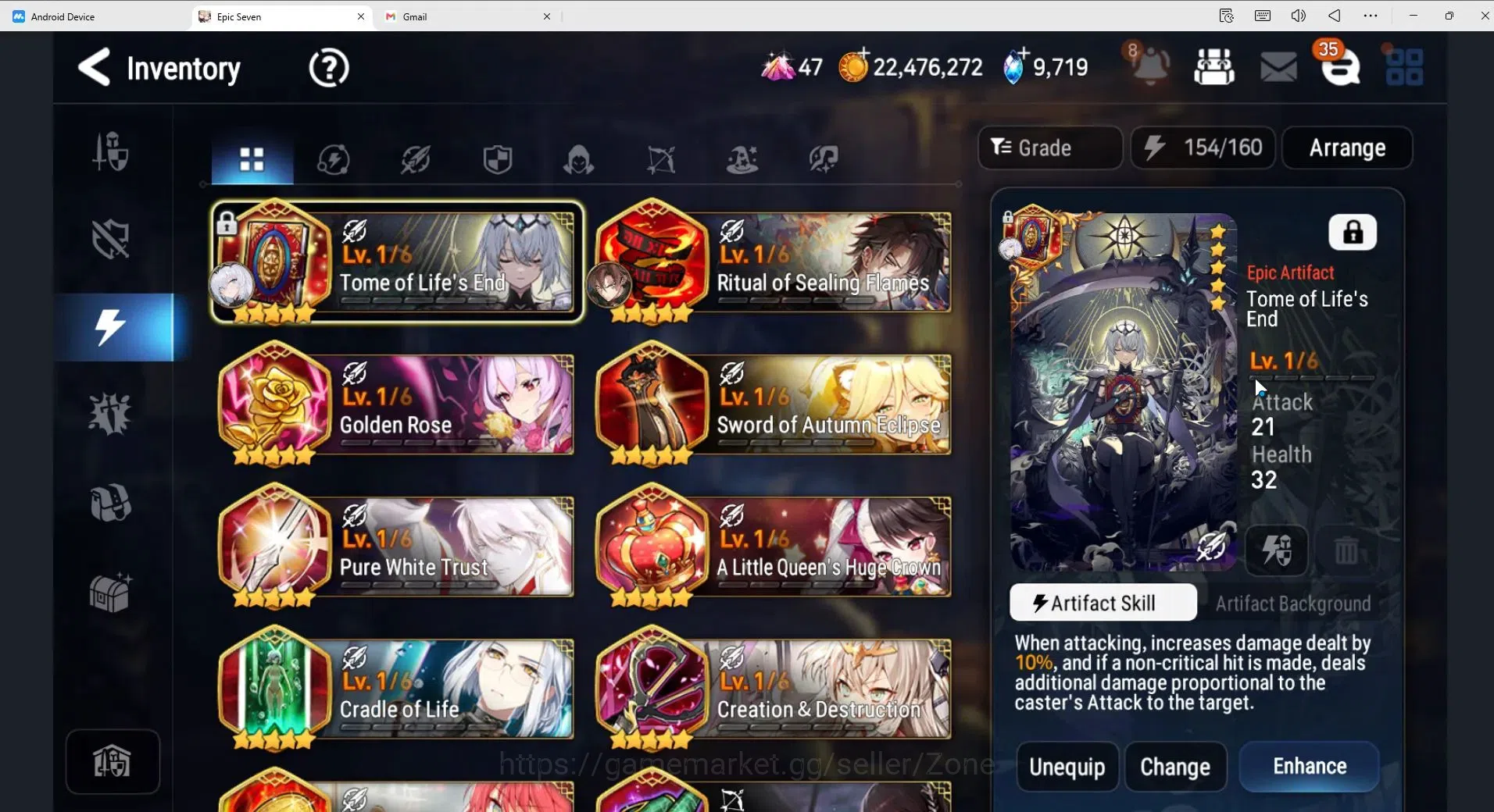Epic Seven Accounts High-End Global|10ML (Zio, Arby, Fumyr, AElena, SECeline Etc.)|PoH+Bless ON|492 CB, 374 MM|SS 9.7K|Stove 17