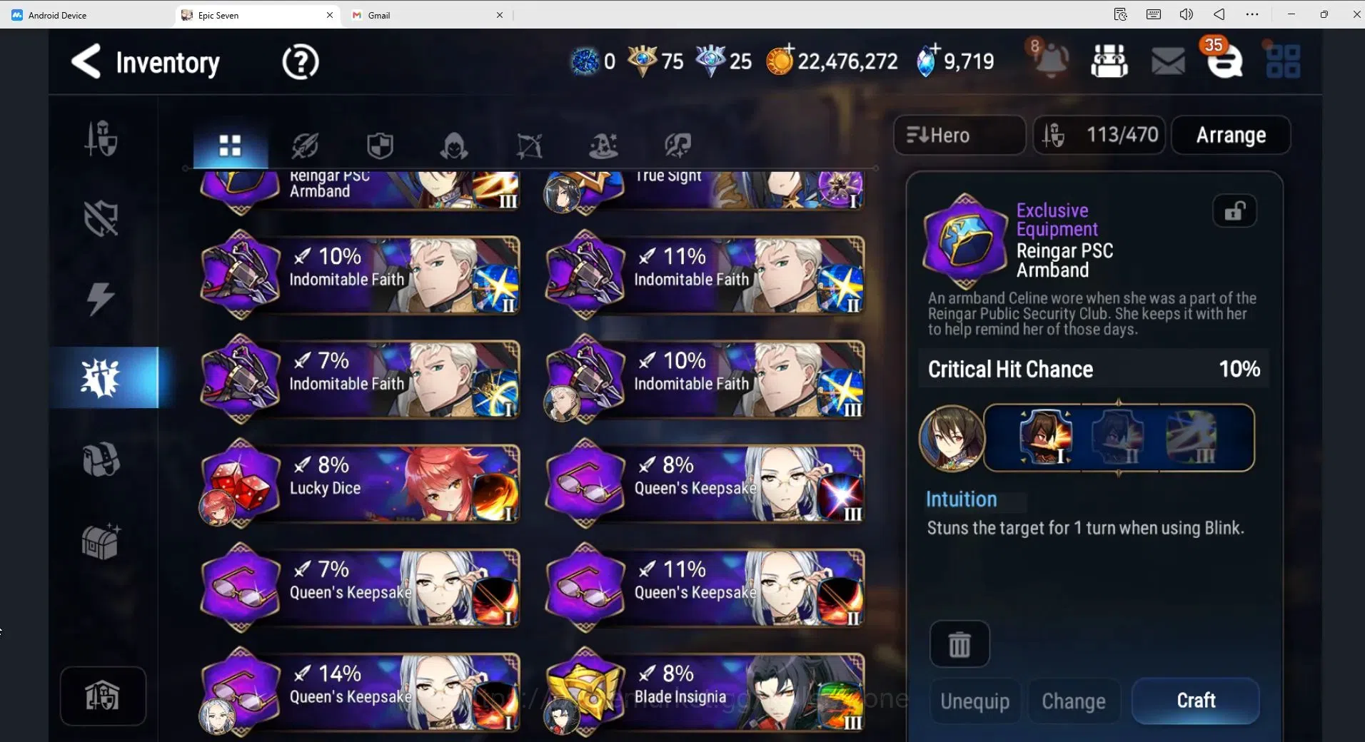 Epic Seven Accounts High-End Global|10ML (Zio, Arby, Fumyr, AElena, SECeline Etc.)|PoH+Bless ON|492 CB, 374 MM|SS 9.7K|Stove 19