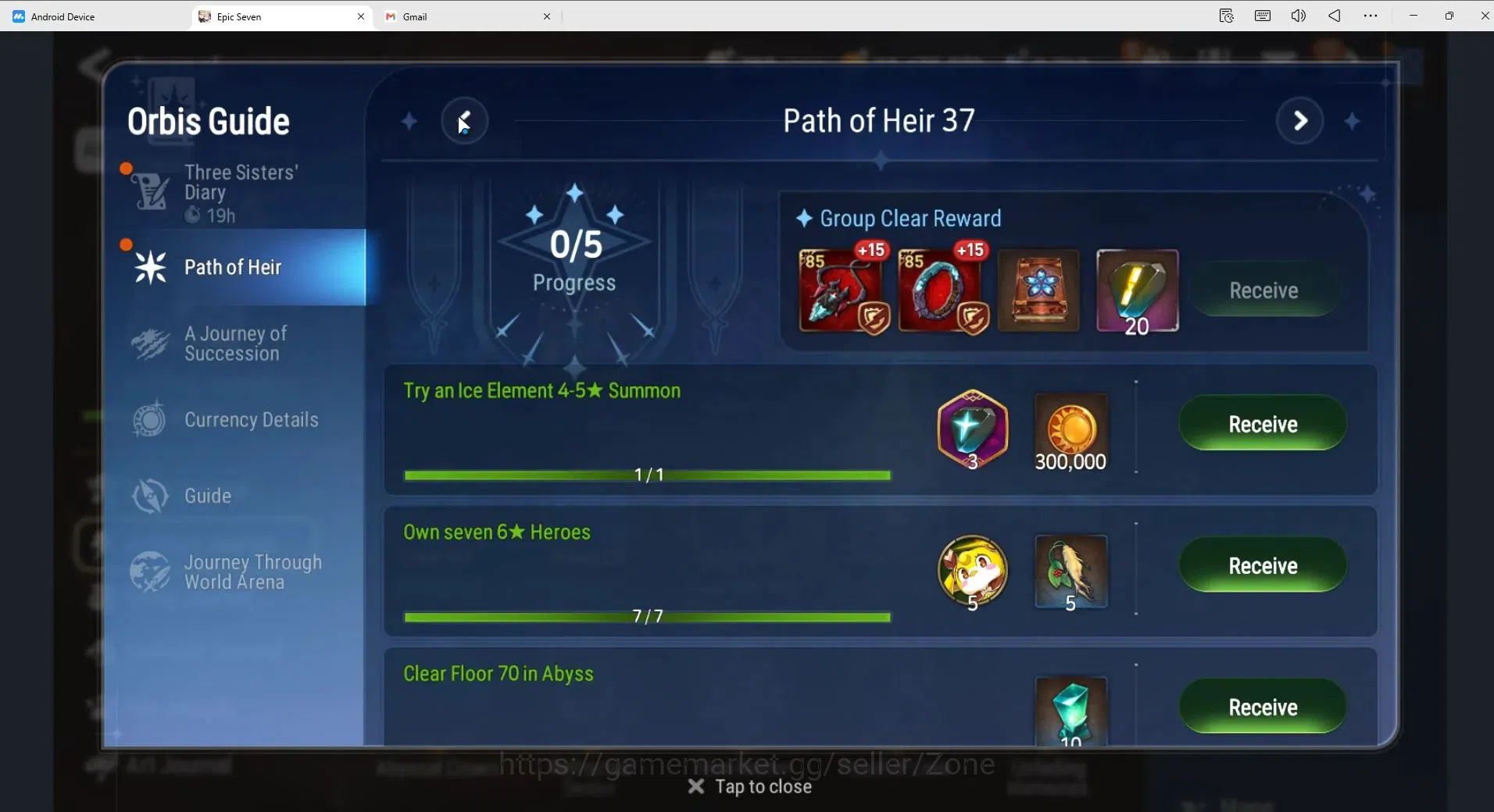 Epic Seven Accounts High-End Global|10ML (Zio, Arby, Fumyr, AElena, SECeline Etc.)|PoH+Bless ON|492 CB, 374 MM|SS 9.7K|Stove 8
