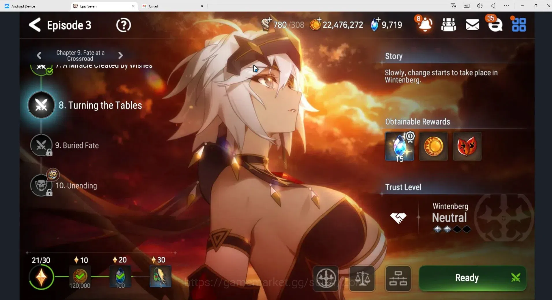 Epic Seven Accounts High-End Global|10ML (Zio, Arby, Fumyr, AElena, SECeline Etc.)|PoH+Bless ON|492 CB, 374 MM|SS 9.7K|Stove 9