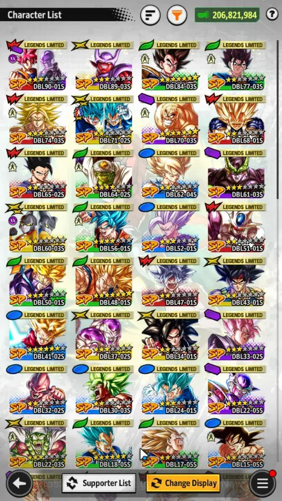 Dragon Ball Legends Accounts 206M TP|LV 251|10UL+4LR+33LL|SSG SS Gogeta,FF Frie image 5