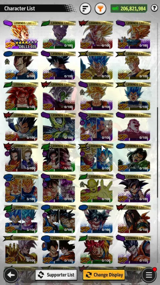 Dragon Ball Legends Accounts 206M TP|LV 251|10UL+4LR+33LL|SSG SS Gogeta,FF Frie image 6
