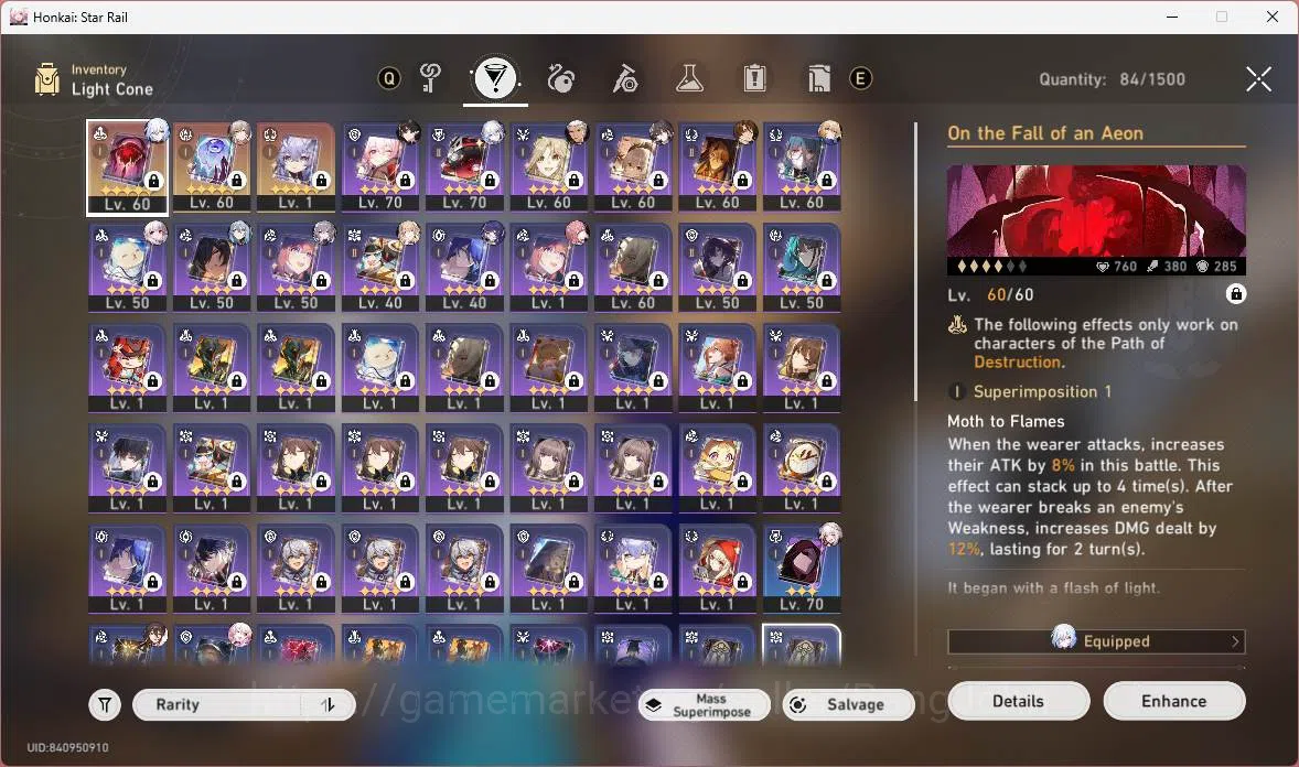 Honkai Star Rail Accounts Mid Game ASIA|TL 56|7 Limit|Yao Guang,Sparxie E1,DanHeng PT,Topaz&Numby,Jingliu,Ruan 11