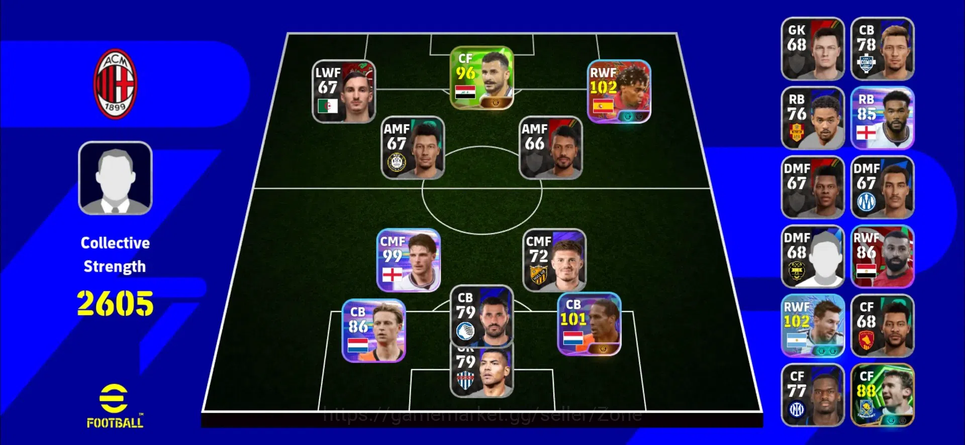 eFootball Accounts Legends & Iconic Players Mobile|PW 2605|Epic Shevchenko|Showtime Yamal,Messi|HighLight Salah,Van 1