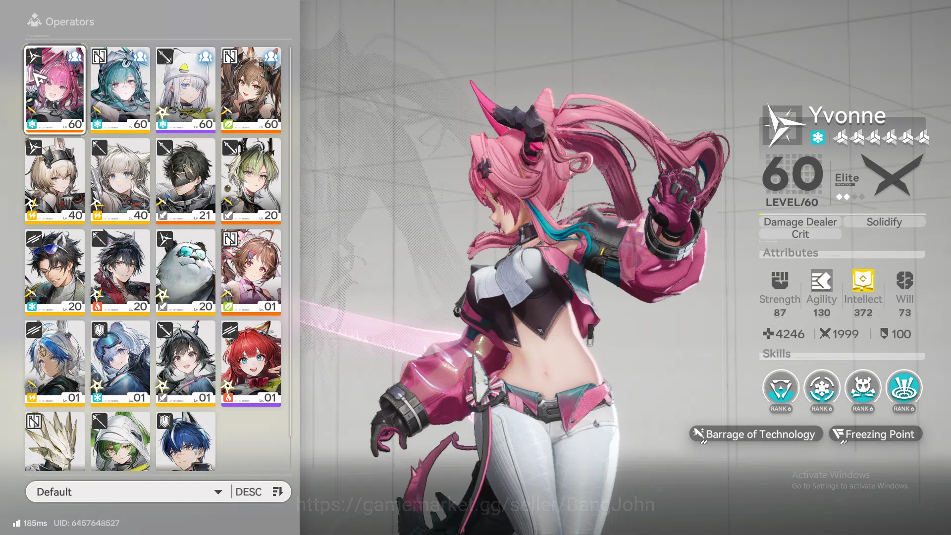 Arknights: Endfield Accounts NA / EU | Mid Game | Gilberta P1 + sign | Yvonne | image 4
