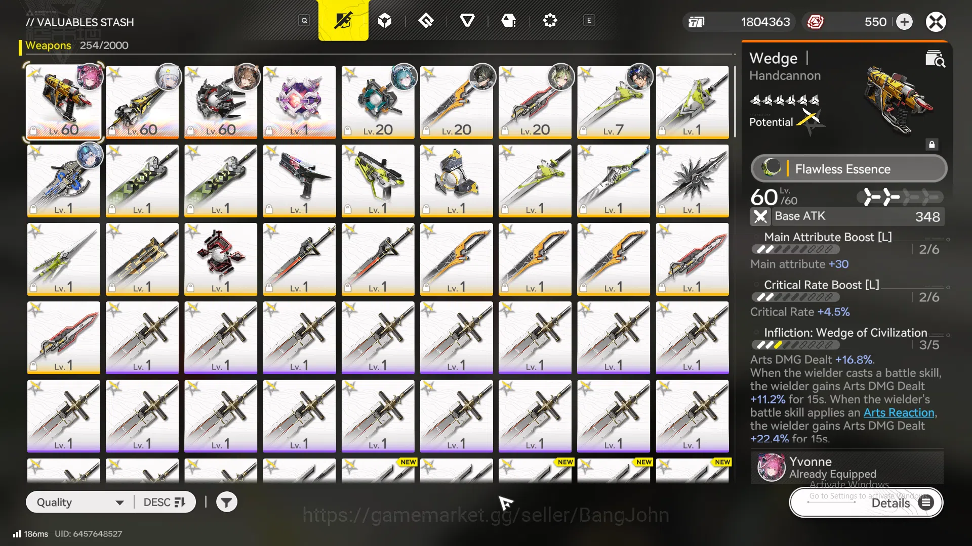 Arknights: Endfield Accounts NA / EU | Mid Game | Gilberta P1 + sign | Yvonne | image 5